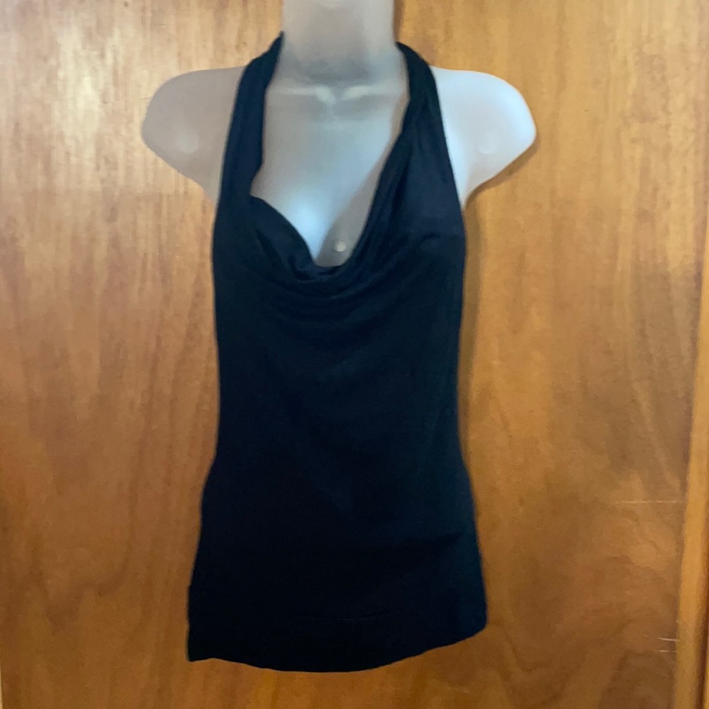 Black Dressy Tank Top Sequin Racerback S Like New